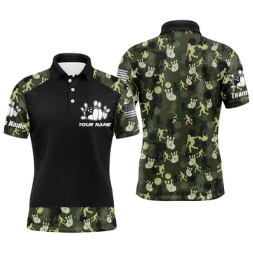 Personalised Men's Camo Bowling Polo Shirt N12