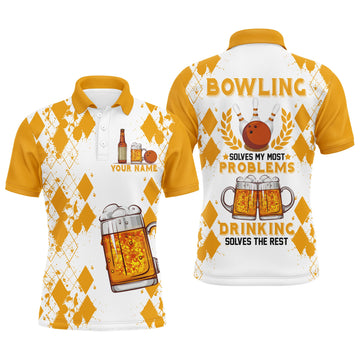 Funny Beer Bowling Polo Shirt for Men N18