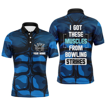 Personalised Short Sleeve Bowling Polo Shirt for Men N60