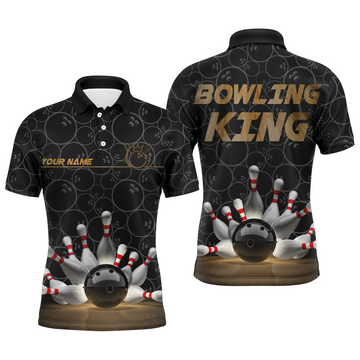 Men's Bowling King Personalised Polo Shirt - Short Sleeve N86