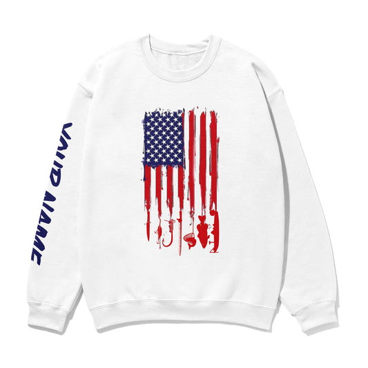 American Flag Fishing Sweater Fishing Jersey For Fisherman