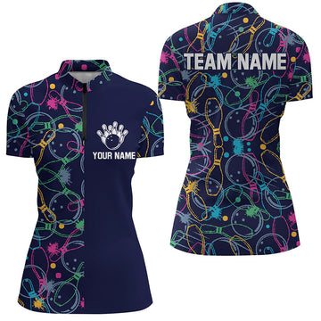 Women's Custom Bowling Quarter Zip Shirt T133