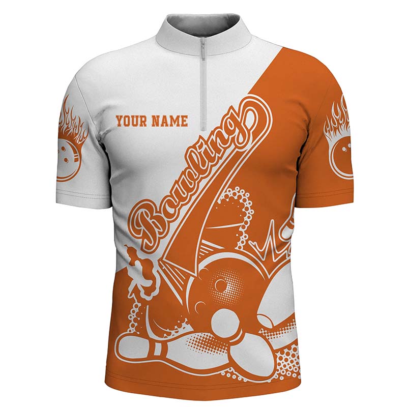 Orange Men's Bowling Team Shirts I3789