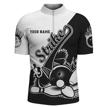 Men's Custom Bowling Polo Shirt - Strike Theme I3850