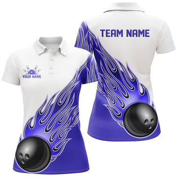 Custom Flame Bowling Shirt for Women I5000