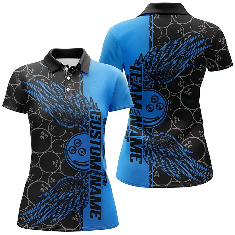 Black & Blue Ladies Bowling Team Shirts I6447