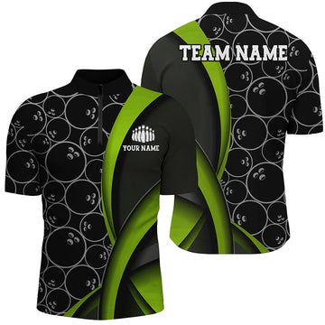 Custom Green Bowling Team Shirts for Men & Women I6498