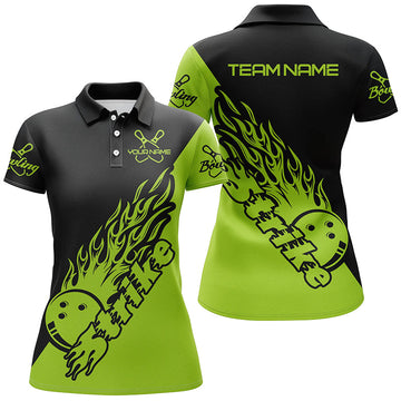 Women's Green Bowling Team Shirts I5175