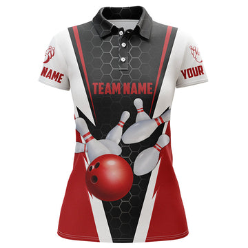 Women's Red Bowling Jerseys I4175