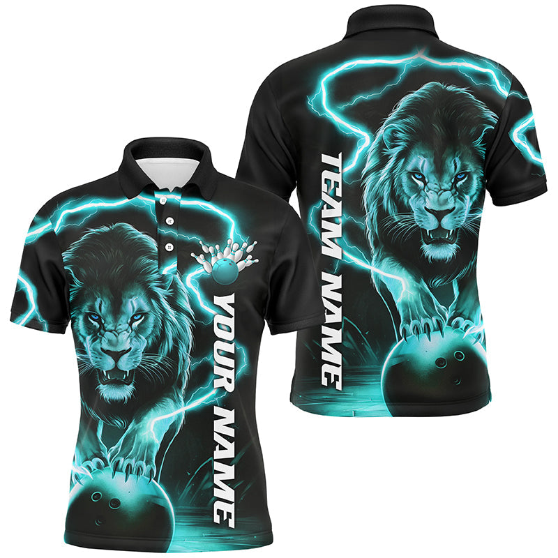 Men's Blue Lion Bowling Team Shirts I6777