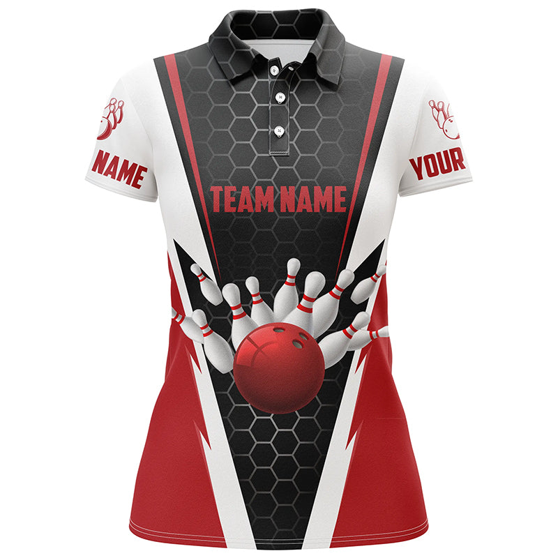 Women's Custom Bowling Shirts - Team Name & Strike Design I4968