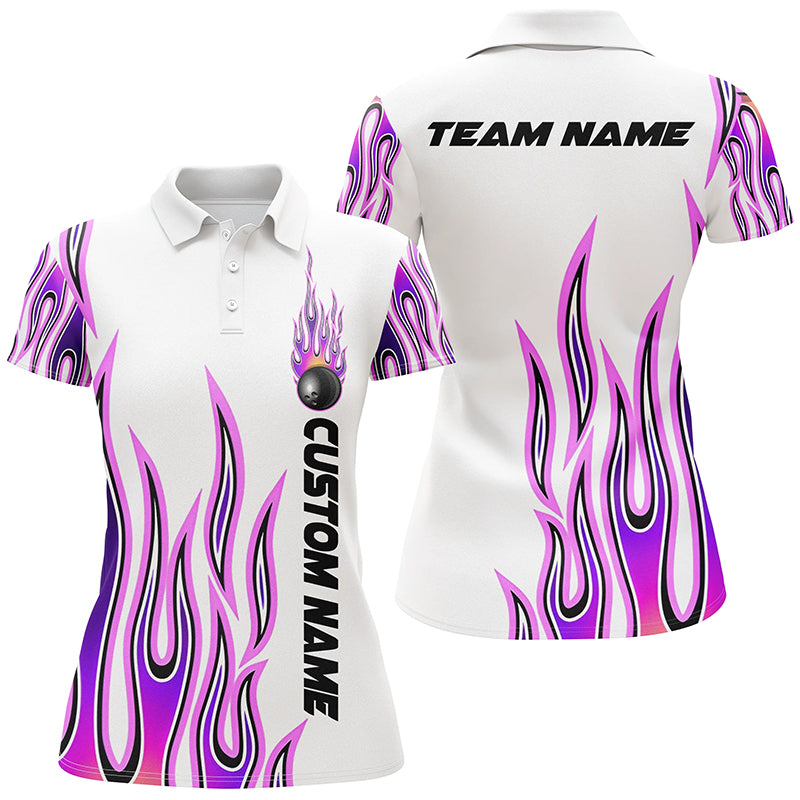 Custom Flame Bowling Shirt for Women I4501