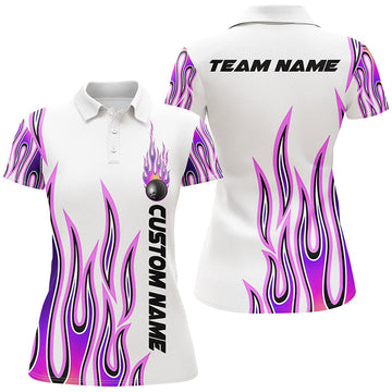 Custom Flame Bowling Shirt for Women I4501
