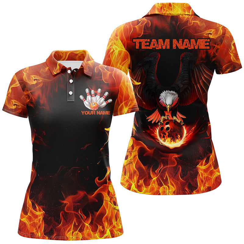Flame Eagle Women's Custom Bowling Shirts I7116