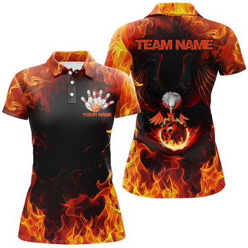 Flame Eagle Women's Custom Bowling Shirts I7116