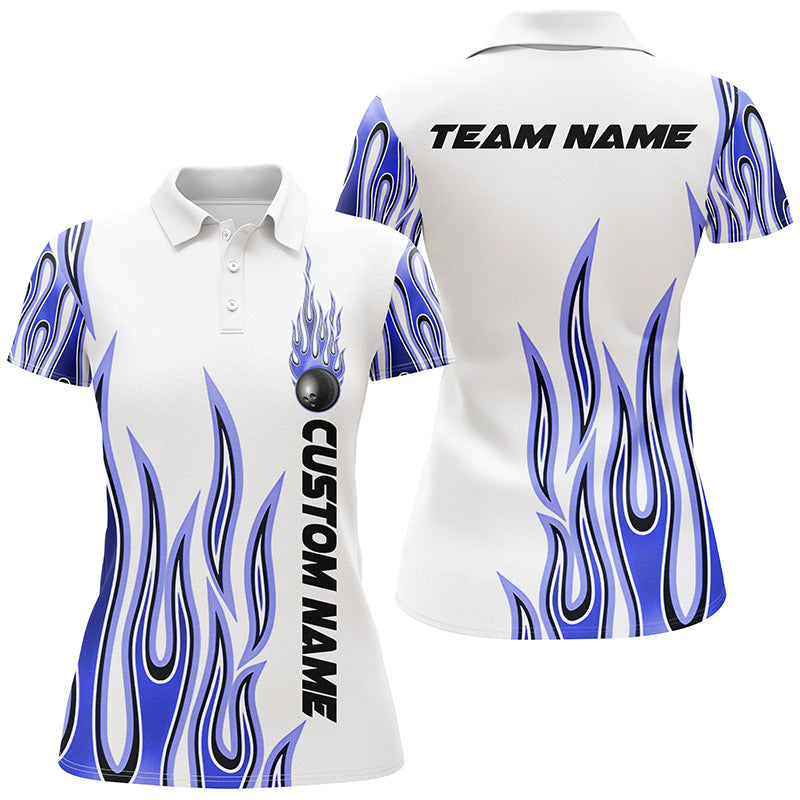 Custom Flame Bowling Shirt for Women I4981
