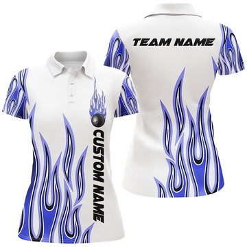 Custom Flame Bowling Shirt for Women I4981