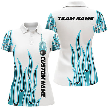 Custom Flame Bowling Shirt for Women I4982