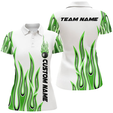Custom Flame Bowling Shirt for Women I4983