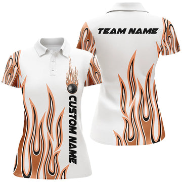 Custom Flame Bowling Shirt for Women I4984