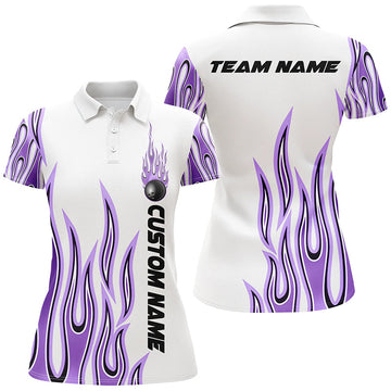 Custom Flame Bowling Shirt for Women I4986