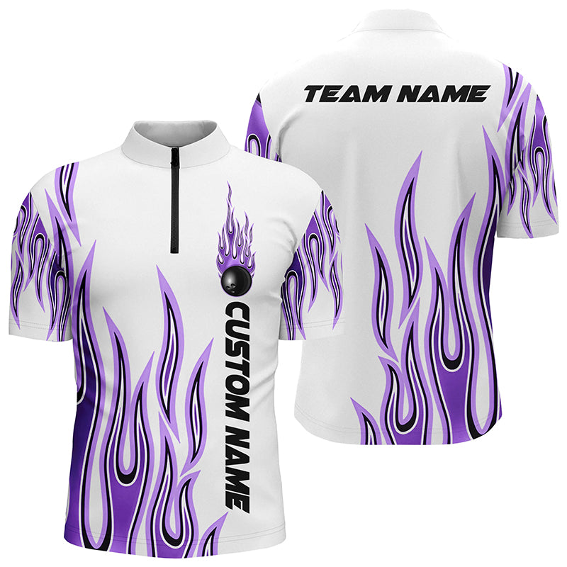 Custom Flame Bowling Shirts for Men and Women I4986
