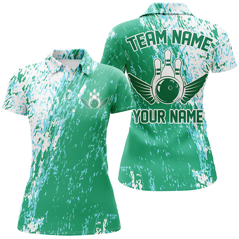 Women's Green Bowling Team Jerseys I4997