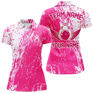 Women's Pink Bowling Team Jerseys I4999