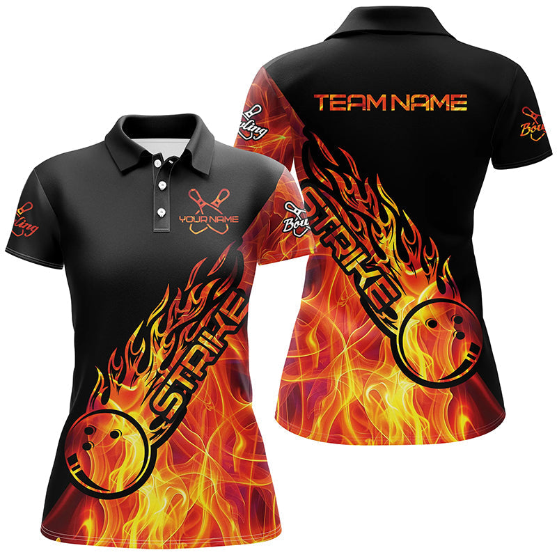 Women's Custom Flame Bowling Shirts I7154