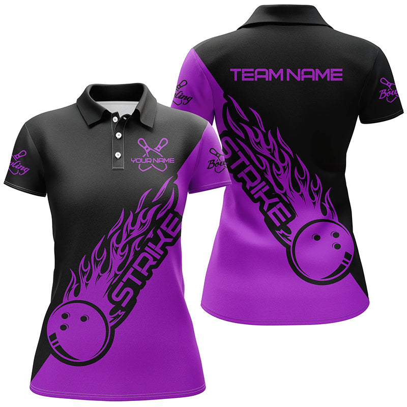 Women's Custom Bowling Team Shirts - Purple I4288