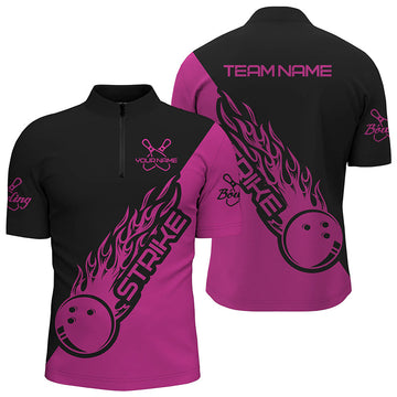 Custom Bowling Team Shirts - Pink - Unisex I4290