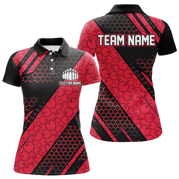 Custom Red Bowling Jerseys for Women I6476