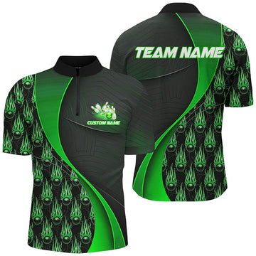Custom Green Bowling Shirts for Men & Women I6496