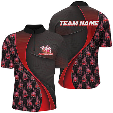 Red Custom Bowling Shirts for Men and Women I6497