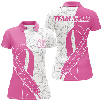 Women's Pink Breast Cancer Bowling Shirts I6673
