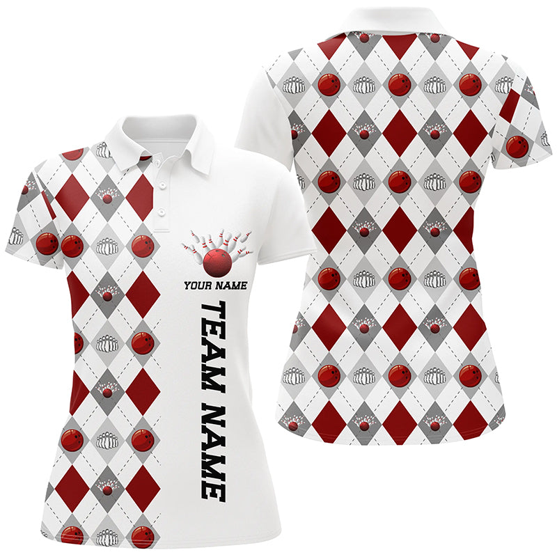 Women's Argyle Bowling Team Jerseys - Christmas I5484