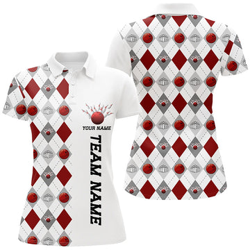 Women's Argyle Bowling Team Jerseys - Christmas I5484