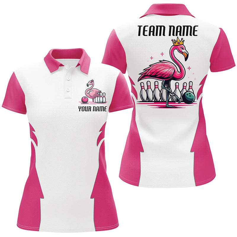Women's Pink Flamingo Bowling Team Shirts I6681