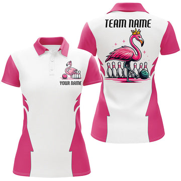 Women's Pink Flamingo Bowling Team Shirts I6681