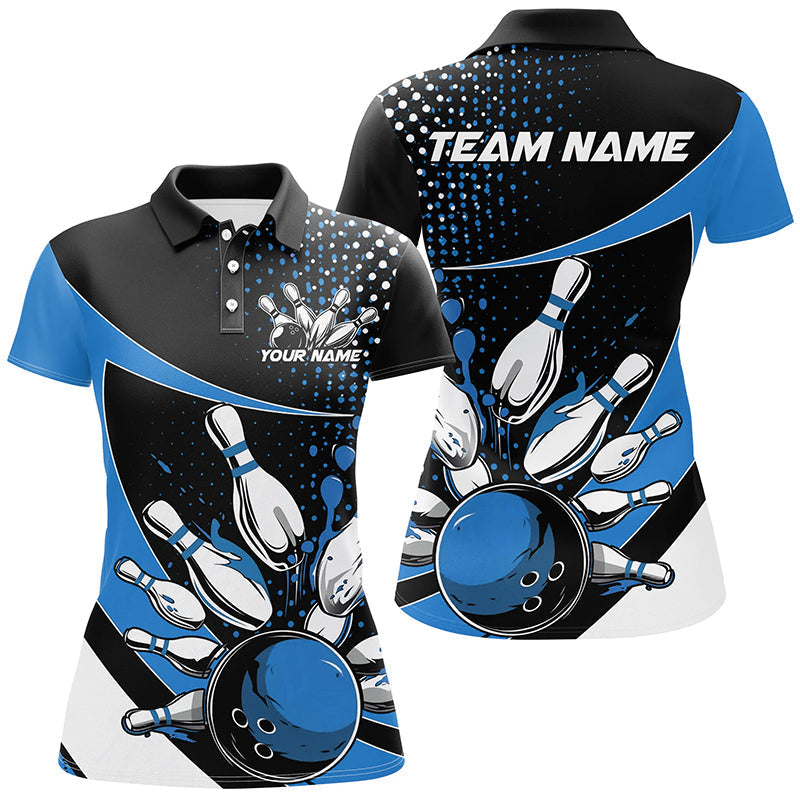 Black & Blue Women's Bowling Team Shirts I7283