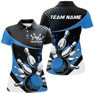 Black & Blue Women's Bowling Team Shirts I7283