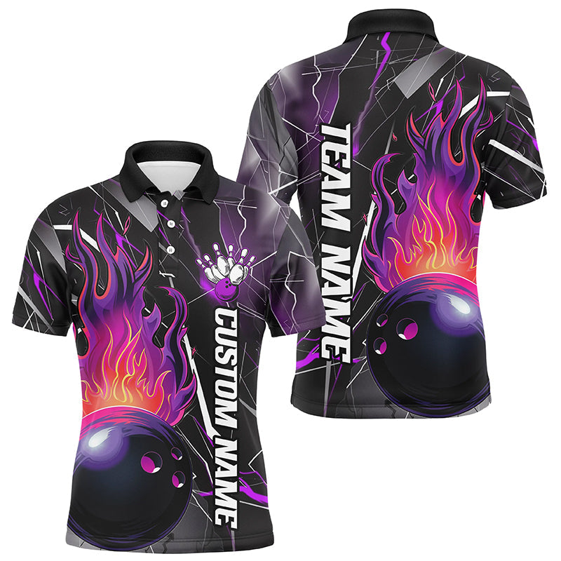 Custom Multi-Colour Flame Bowling Shirts for Men & Women I6576