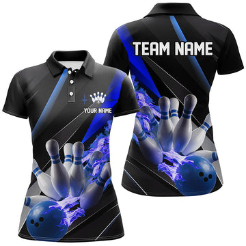 Women's Blue Flame Bowling Shirts I6739
