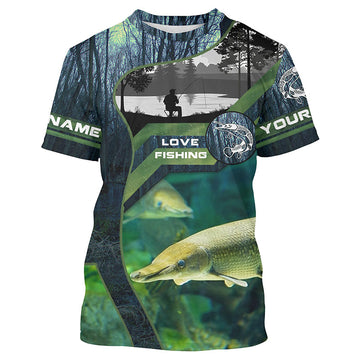 Alligator Gar Custom Short Sleeve UV Fishing Shirts, Gar Hunter Fishing Gifts IPHW3938