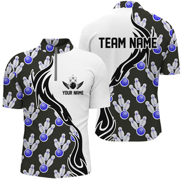 Personalised Bowling Shirts for Men & Women - Team Jerseys with Bowling Pattern I4964