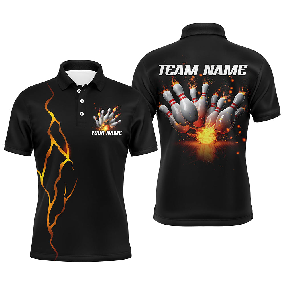 Custom Multi-Colour Flame Thunder Bowling Shirts for Team Bowlers I6598