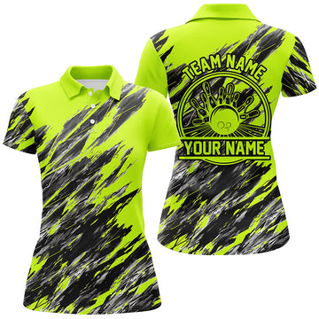 Women's Green Bowling Team Shirts I4507
