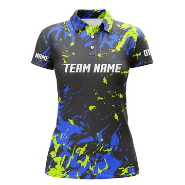 Women's Green Bowling Team Jerseys with Custom Name I4510