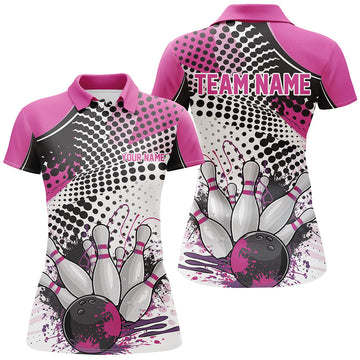 Custom Pink Bowling Shirts for Women I7131