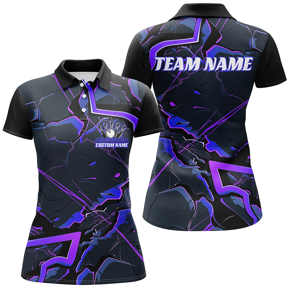Women's Custom Bowling Team Shirts - Blue & Purple I6469